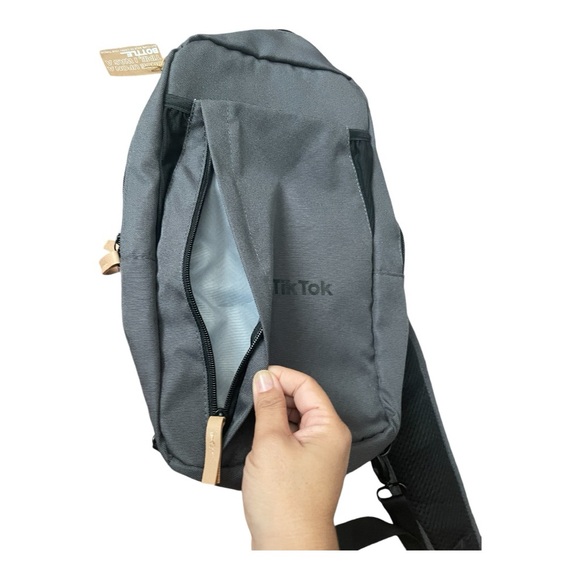 ONE OF A KIND & RARE TIKTOK Recycled Sling Bag ✨BRAND NEW NWT ✨Color: Gray - Picture 3 of 11